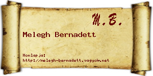 Melegh Bernadett névjegykártya
