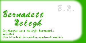 bernadett melegh business card